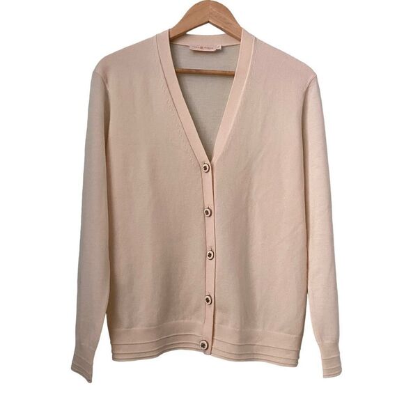Tory Burch Simone Button-Down Cardigan Sweater in Size Small - Picture 3 of 13